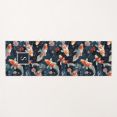 モノグラム禅インスパイア日本のコイ魚 ヨガマット (正面(横))