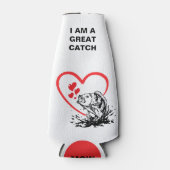 モノグラム私はキャッチ素晴らしラブ魚釣り ボトルクーラー (正面)