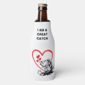 モノグラム私はキャッチ素晴らしラブ魚釣り ボトルクーラー (ボトル正面)