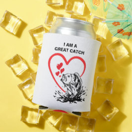 モノグラム私はキャッチ素晴らしラブ魚釣り 缶クーラー