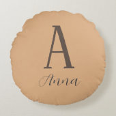 モノグラム秋の雰囲気 ラウンドクッション (正面)