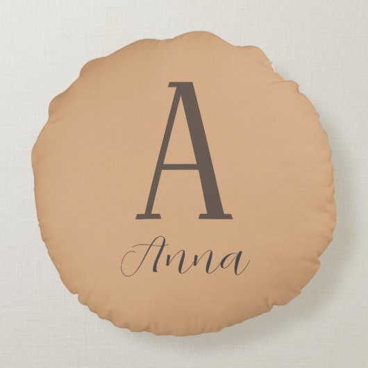 モノグラム秋の雰囲気 ラウンドクッション (裏面)