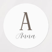 モノグラム秋の雰囲気 ラベル (デザイン1)