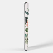 モノグラム秋ウォーター素朴カラーピンクピーチフラワー Case-Mate iPhoneケース (裏面 / 右)