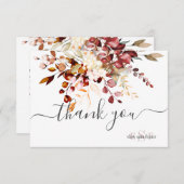 モノグラム秋素朴ガムユーカリ サンキューカード (正面/裏面)
