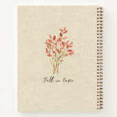 モノグラム紅葉ナチュラルテクスチャオレンジ ノートブック (裏面)