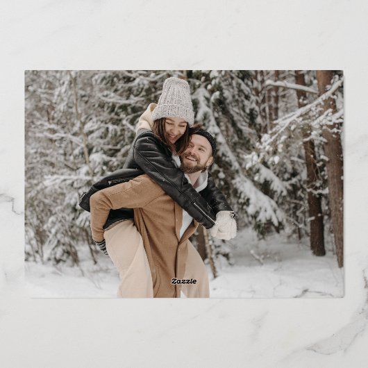 モノグラム紋章ハート冠ホワイトローズ金ゴールド 箔招待状 (裏面)