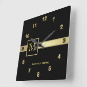 モノグラム級幹部 スクエア壁時計 (傾斜)