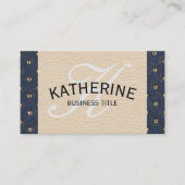 モノグラム級 |革の張り付け 名刺 (正面)