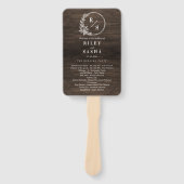 モノグラム素朴の式結婚プログラムのファン ハンドファン (正面)