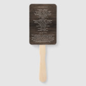 モノグラム素朴の式結婚プログラムのファン ハンドファン (裏面)