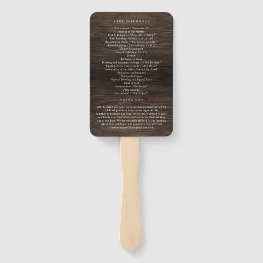 モノグラム素朴の式結婚プログラムのファン ハンドファン (裏面)