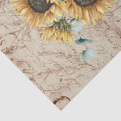 モノグラム素朴ひまわりヴィンテージ文字の切り離し 薄葉紙 (詳細)