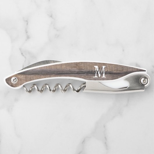 モノグラム素朴イニシャルスクリプトボトルカスタム  ソムリエナイフ (裏面)