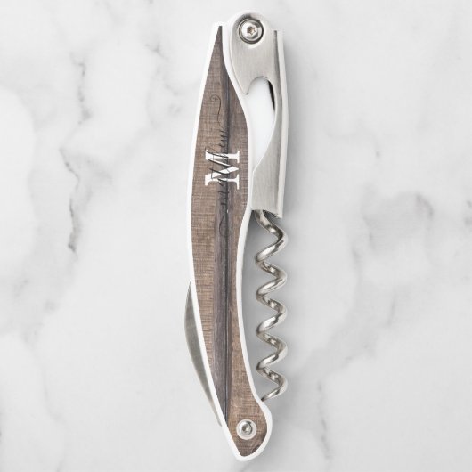 モノグラム素朴イニシャルスクリプトボトルカスタム  ソムリエナイフ (裏面)