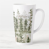 モノグラム素朴ウォーターカラーグリーンフォレスト カフェラテマグ (右)