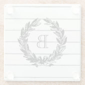 モノグラム素朴ウッドスタイル ガラスコースター (裏面)