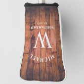 モノグラム素朴ウッド ゴルフヘッドカバー (回転90)