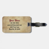 モノグラム素朴カントリーマウンテンシルエットベア ラゲッジタグ (裏面横)