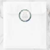 モノグラム素朴グリーンリーカップルブライダルシャワー ラウンドシール (バッグ)