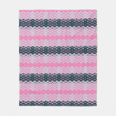 モノグラム素朴シックGroovy フリースブランケット (正面)