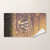 モノグラム素朴スエレガントクリプトウッドパネル バスタオルセット (ハンドタオル)