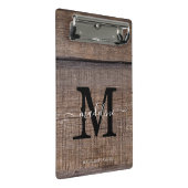 モノグラム素朴スクリプト名プロフェッショナル ミニクリップボード (アングル)