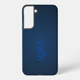 モノグラム素朴ダークブルー SAMSUNG GALAXY S22+ケース