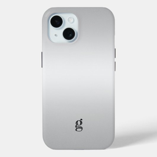 モノグラム素朴ティール（緑がかった色）グレカスタマイズーイ Case-Mate iPhoneケース (裏面)