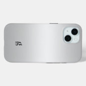 モノグラム素朴ティール（緑がかった色）グレカスタマイズーイ Case-Mate iPhoneケース (裏面 (横))