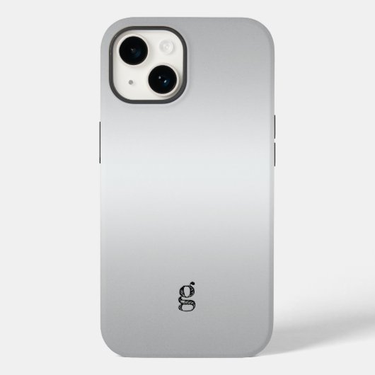 モノグラム素朴ティール（緑がかった色）グレカスタマイズーイ Case-Mate iPhoneケース (裏面)