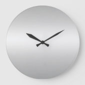 モノグラム素朴ティール（緑がかった色）グレー ラージ壁時計 (正面)