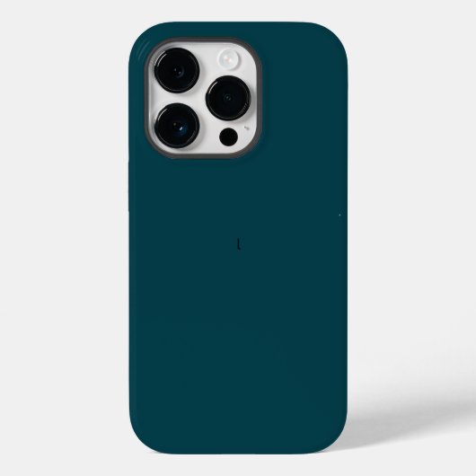 モノグラム素朴ティール(緑がかった色)ブルーiPhone 14 Proケース Case-Mate iPhoneケース (裏面)