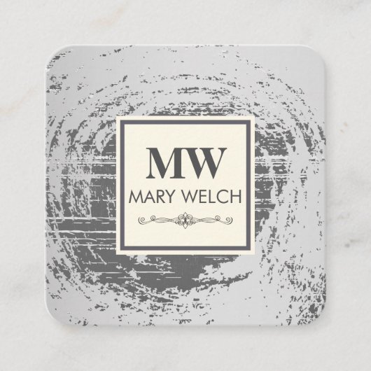 モノグラム素朴テクスチャ 予約カード (正面)