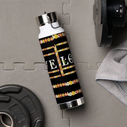 モノグラム素朴デイジーフローララブ ウォーターボトル (ジム)