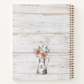 モノグラム素朴バラコットンユーカリレシピ本 ノートブック (裏面)