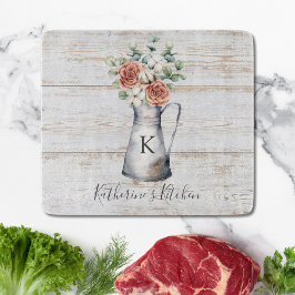 モノグラム素朴バラコットンユーカリ入りジョッキ カッティングボード