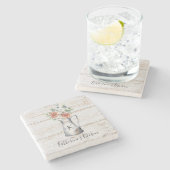 モノグラム素朴バラコットンユーカリ入りジョッキ ストーンコースター (横)