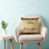 モノグラム素朴バーラップヴィンテージウッドルック クッション (椅子)