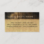 モノグラム素朴バーラップヴィンテージウッドルック#2 名刺 (裏面)