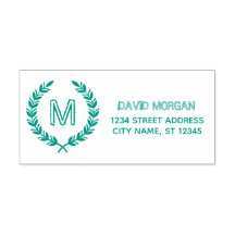 モノグラム素朴ファミリ名アドレスカスタム