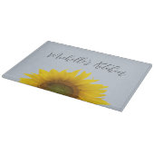 モノグラム素朴フローラひまわり カッティングボード (角)