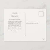 モノグラム素朴ホリデー写真はがき シーズンポストカード (裏面)