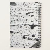 モノグラム素朴ホワイトアスペンツリー樹皮テクスチャ名 プランナー手帳 (裏面)