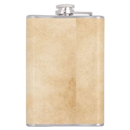 モノグラム素朴ヴィンテージブーケレッドポピーズベージュ フラスク (裏面)