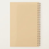 モノグラム素朴ヴィンテージブーケレッドポピーズベージュ プランナー手帳 (裏面)