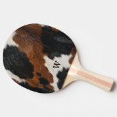 モノグラム素朴付き西部牛のパターン 卓球ラケット (横)