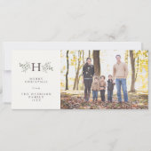 モノグラム素朴休日の写真カード シーズンカード (正面)