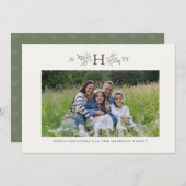 モノグラム素朴休日の写真カード シーズンカード (正面/裏面)