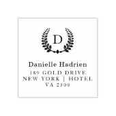 モノグラム素朴差出人住所ゴム印 ラバースタンプ (インプリント)